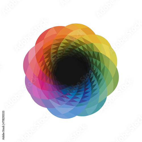 Abstract 3d color gradient circular shape