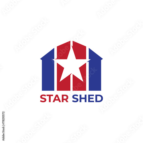 Star shed logo. star and shed logo