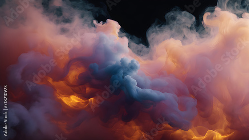  Creative Abstract fire smoke background. Abstract smoke waves Backgrounds. AI generated image