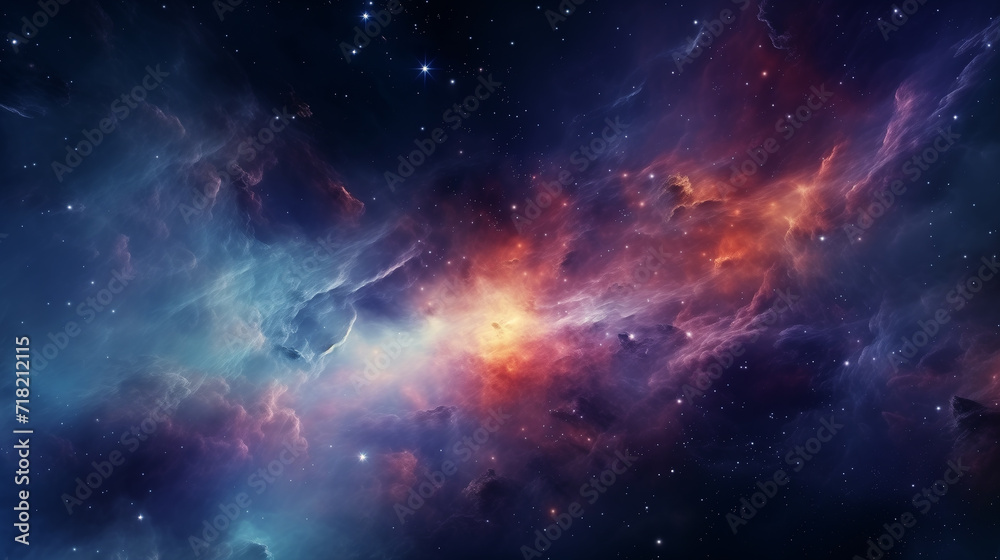Colorful space galaxy cloud nebula. Stary night cosmos backgroud . High quality photo - obrazy, fototapety, plakaty 