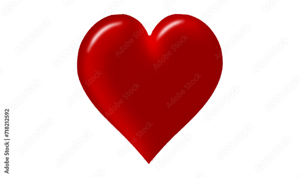 Heart design, red heart isolated on white