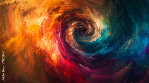 Vibrant Swirl of Colors in Captivating Image