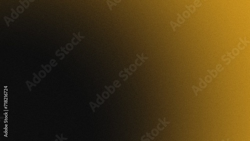 Black to Yellow Grainy Gradient Background, noise texture, blurred gradient background. abstract gradient background. Backdrop for header, banner and webpage.