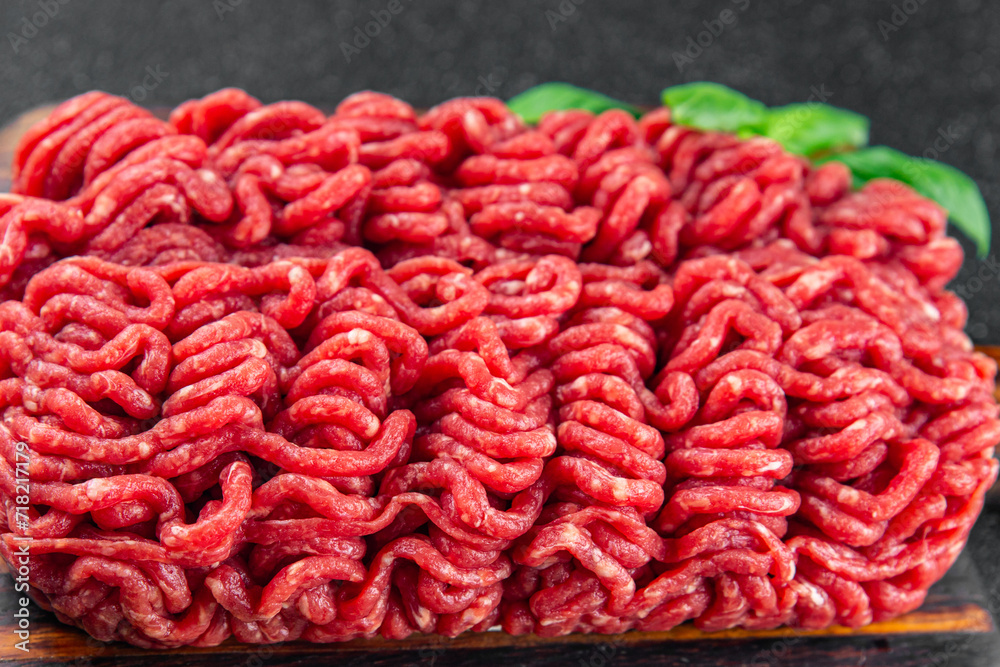fresh minced meat beef meat tasty fresh healthy eating cooking appetizer meal food snack on the table copy space food background