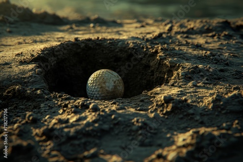 Golf Ball’s Sunset Soiree: In The Hole Triumph, Generative AI