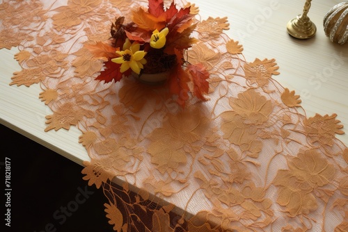 Lace table runners autumn related photo