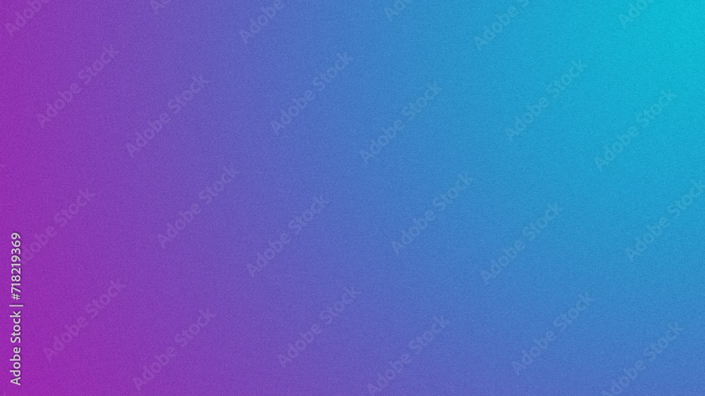 Cyan to Purple  Grainy Gradient Background, noise texture, blurred gradient background. abstract gradient background. Backdrop for header, banner and webpage.
