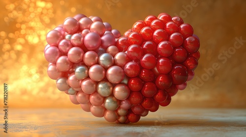 heart and love wallpaper, pink and red wallpaper, Valentine's Day concept, 3d render of heart, Valentine wallpaper