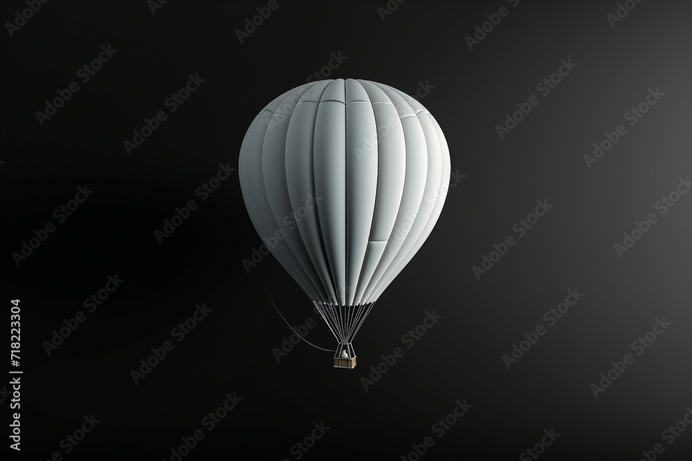 Obraz premium White Hot-Air Balloon JPG by Generative A.I.