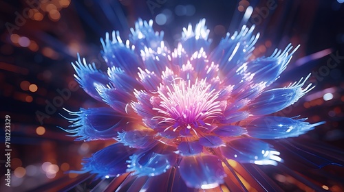 Illuminated petals weave tales of silent, enigmatic beauty, generative ai