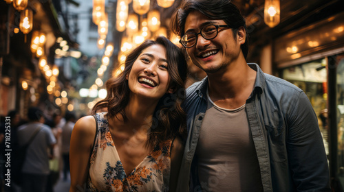 Memories in Making: Tourist Couple in Bangkok’s Street Selfie