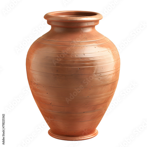 Terracotta isolated on white background, pop-art, png 