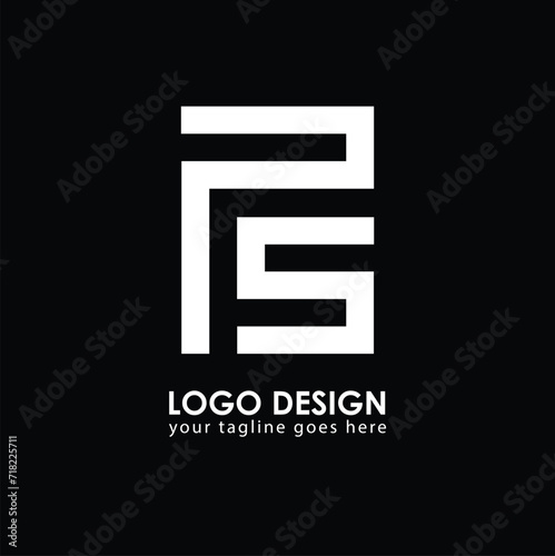PS PS Logo Design, Creative Minimal Letter PS PS Monogram