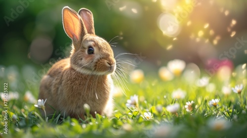 Easter Bunny in the Garden - AI Generated