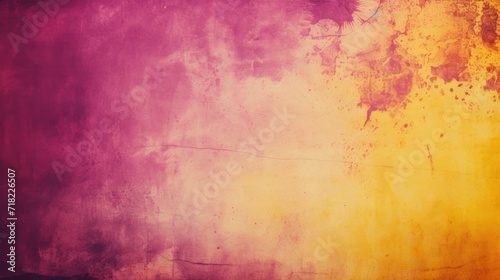 Yellow and Magenta Abstract Film Texture Background with Vintage Grunge Feel. Old Retro Dirty