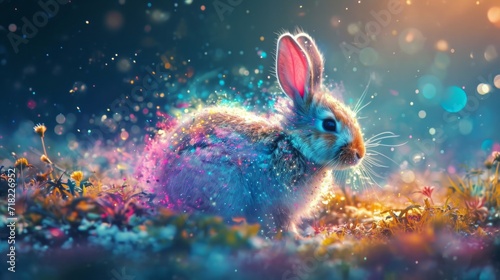 Easter Rabbit Made With Generative AI - AI Generated