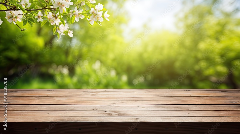 Spring hardwood flooring background with Empty wooden table. Banner background with copy space Spring hardwood flooring background with Empty wooden table. Banner background with copy space