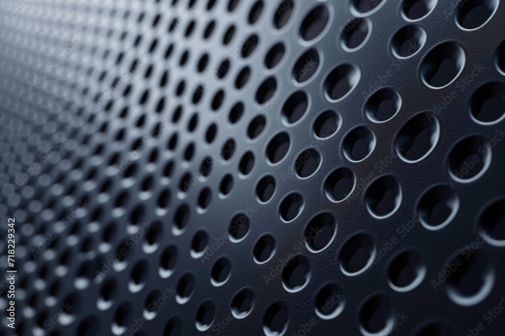 A detailed close-up of a metal surface with various holes. This image can be used to depict industrial or mechanical concepts A detailed close-up of a metal surface with various holes. This image can be used to depict industrial or mechanical concepts
