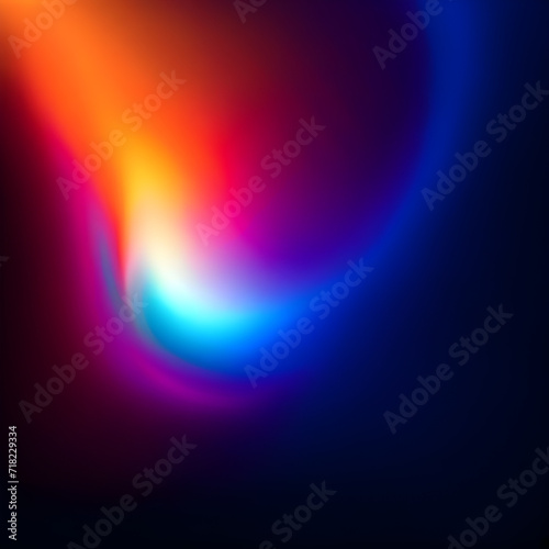 Dark Orange Blue Gradient Abstract Background Illustration