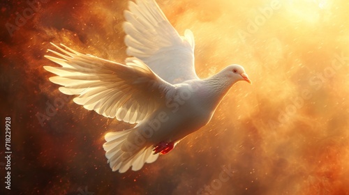 Holy Spirit Concept: Portrait of a Dove - AI Generated