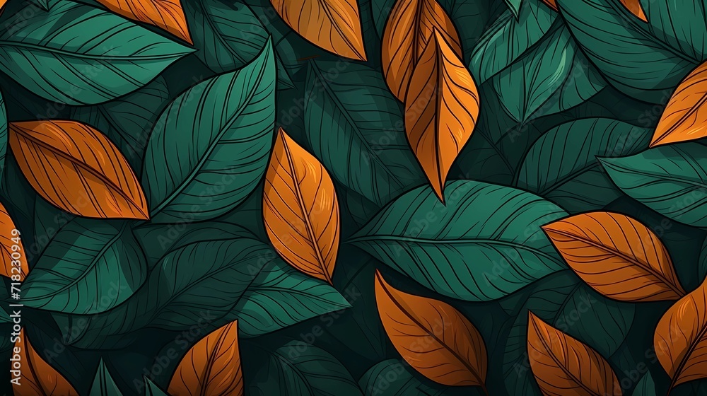 seamless background picture with leaf pattern, leaves, trees, tree branches seamless background picture with leaf pattern, leaves, trees, tree branches
