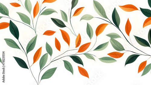 seamless background picture with leaf pattern  leaves  trees  tree branches