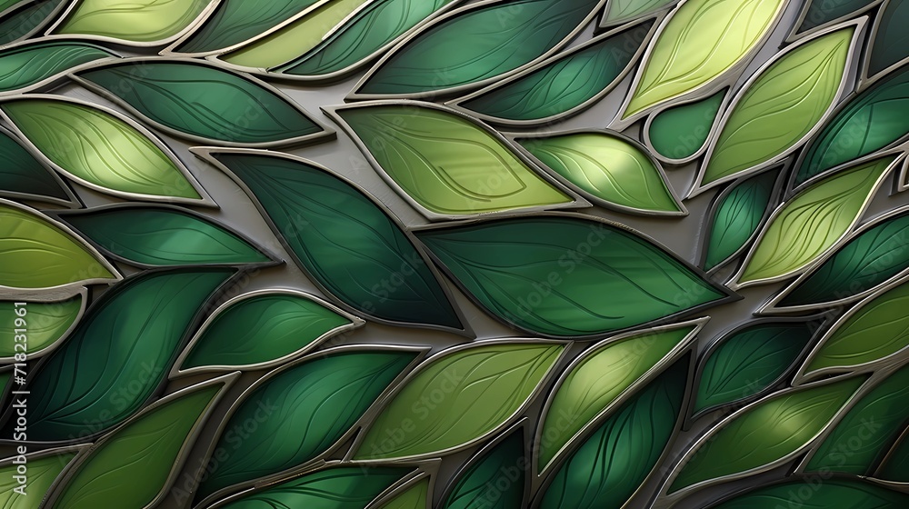 Obraz premium seamless background picture with leaf pattern, leaves, trees, tree branches