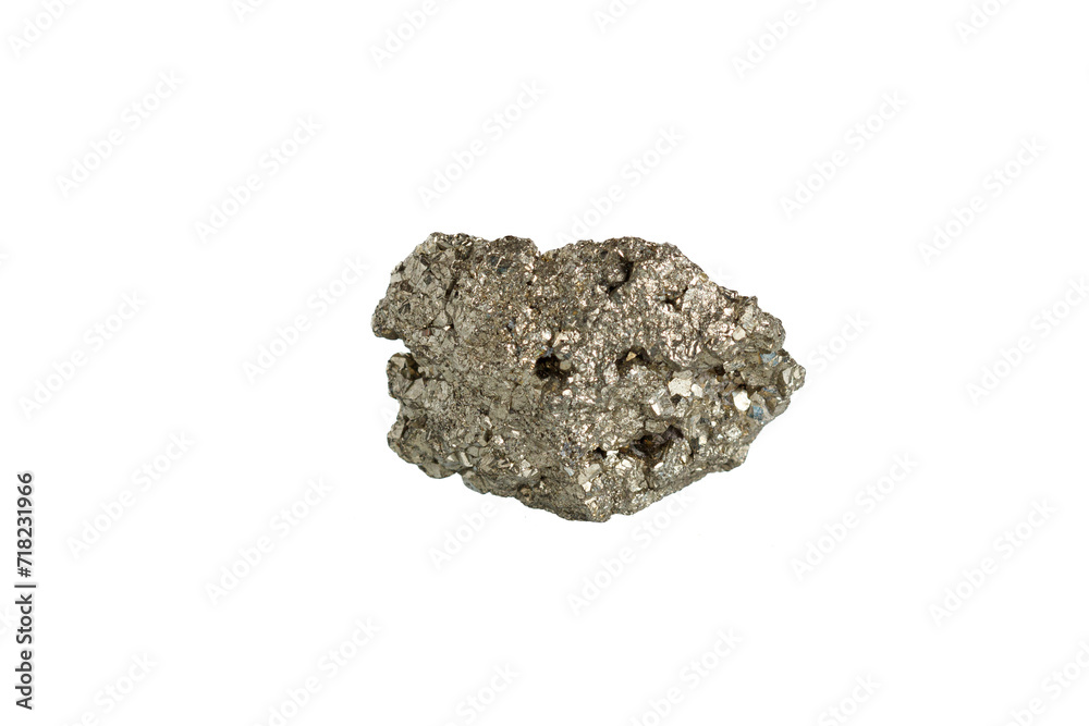 pyrite mineral stone macro on white background pyrite mineral stone macro on white background