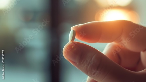 Person Holding Pill in Hand, Medication for Health