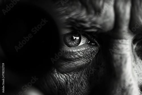 A detailed close-up view of a person's eye. This image can be used for various purposes