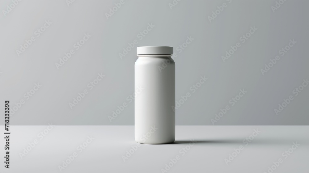 White Bottle on Table - Clean, Minimalist, Home Decor, Photographic Art Print White Bottle on Table - Clean, Minimalist, Home Decor, Photographic Art Print
