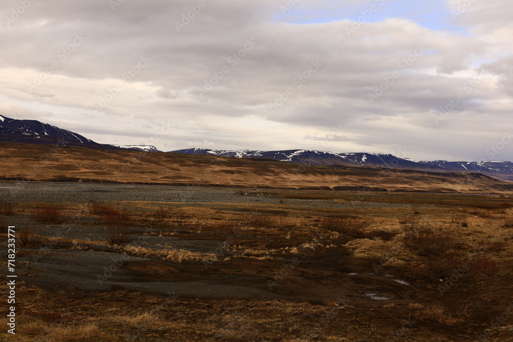Obraz premium View on a mountain in the Northeastern Region of Iceland