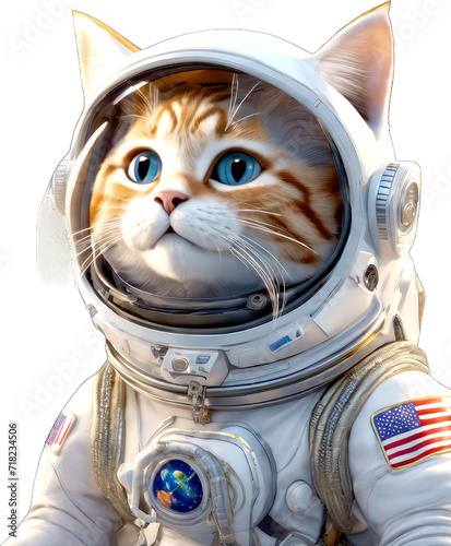 A cat wearing a space suit is super cool ai generated