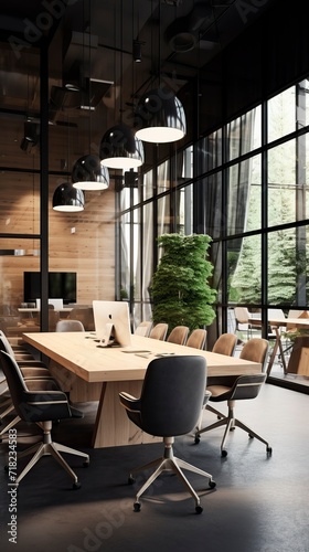 Cozy Office Meeting Space Interior