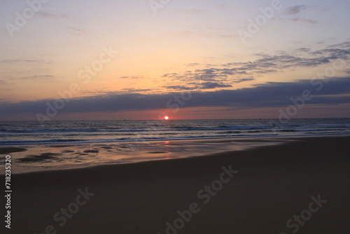 View on a sunset on a beach of Cap-Ferret © clement