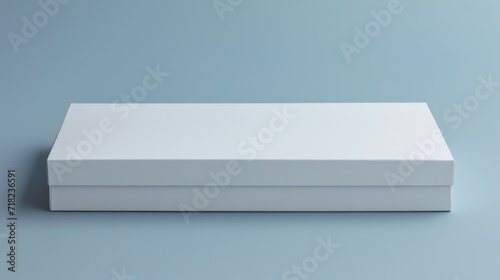 White Box on Blue Surface for Product Packaging or Storage