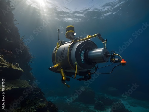 scuba diver in the sea, generative AI