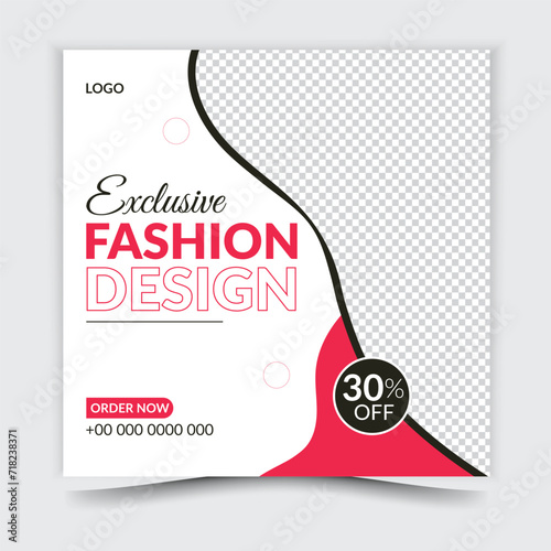 Fashion Social Media Post Template Design