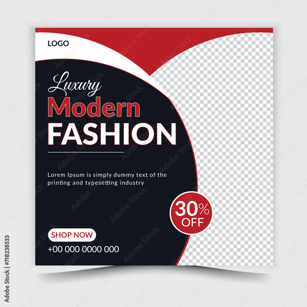 Fototapeta premium Fashion Social Media Post Template Design
