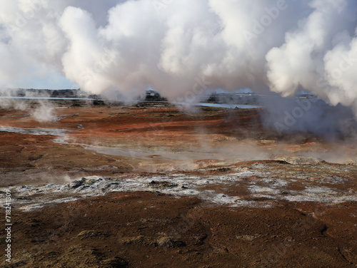 Gunnuhver is an impressive and colourful geothermal field of various mud pools and fumaroles in the southwest part of the Reykjanes Peninsula © clement