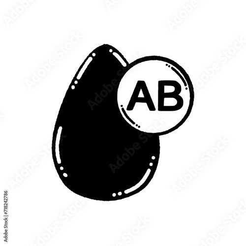 svg donate blood doodle element set