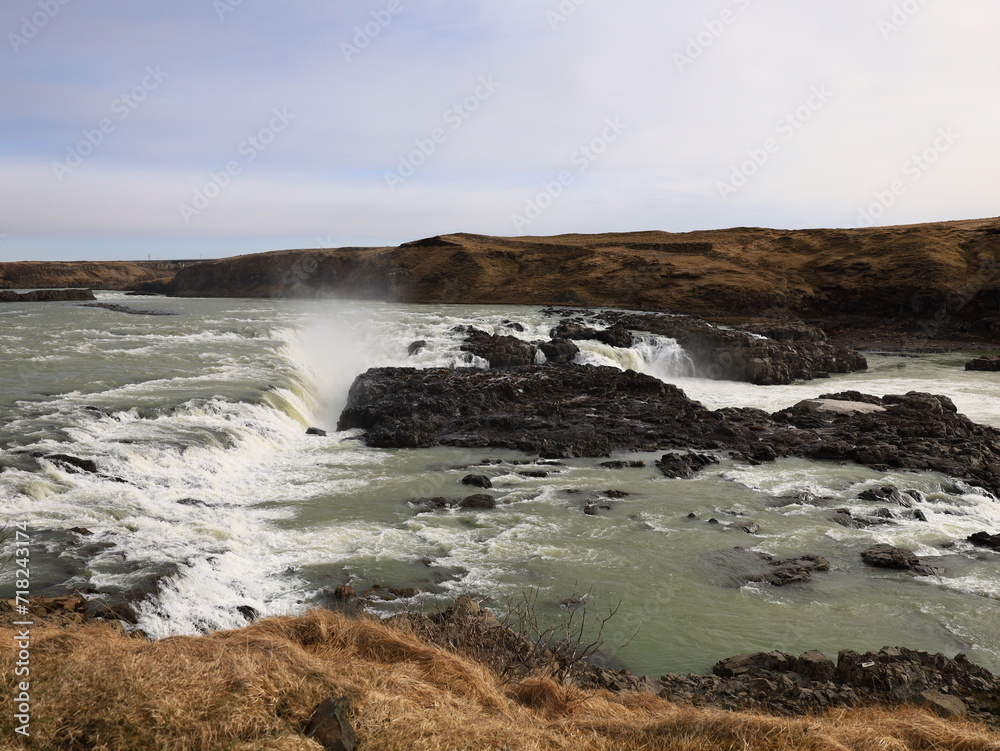Urriĭafoss is a waterfall in Iceland located in the south of the country, on the course of the Þjórsá.