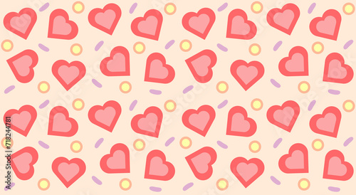 Wallpaper Mural Seamless Heart Pattern Valentines Day Background Torontodigital.ca