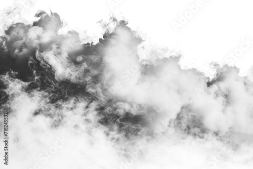 Black and white photo of smoke billowing out of a chimney. Can be used to depict industrial processes, pollution, or the cozy ambiance of a fireplace