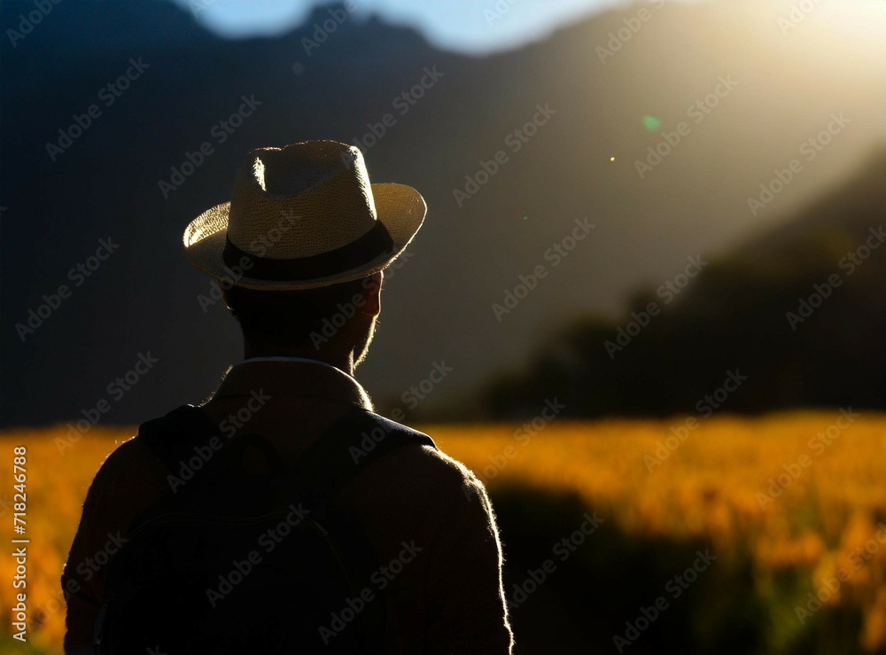 Tourist vacation on countryside. Travel wallpaper with copy space. Tourist vacation on countryside. Travel wallpaper with copy space.