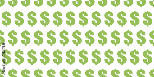 Vector dollar symbol pattern. image of a dollar sign on a white background. 