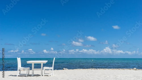 Fototapeta Naklejka Na Ścianę i Meble -  chairs on a beach