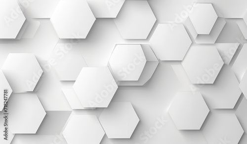 Paper Hexagons Geometric Background Template