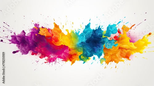 Color Splashes for Holi in White Background