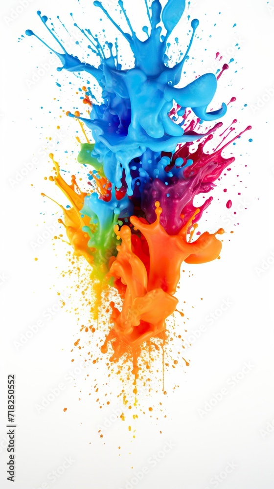 Color Splashes for Holi in White Background
